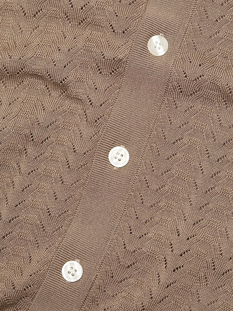 Larimer Cotton-Blend Button-Front Cardigan
