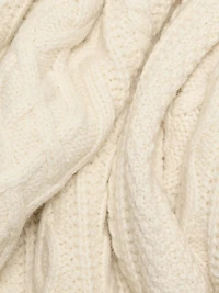 Jimenez Wool Cable-Knit V-Neck Sweater