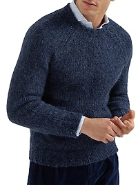 Flecked Alpaca, Virgin Wool and Cashmere Sweater