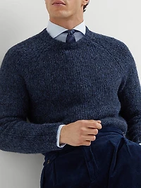 Flecked Alpaca, Virgin Wool and Cashmere Sweater