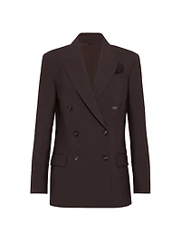 Tropical Luxury Wool Blazer with Monili