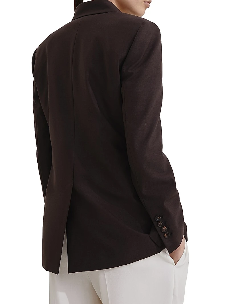 Tropical Luxury Wool Blazer with Monili
