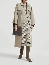 Silk and Linen Dazzling Net Knit Dress