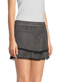 Stripe It Up High-Waist Pinstripe Skort