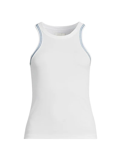 Linen Noveau Streak Tank Top