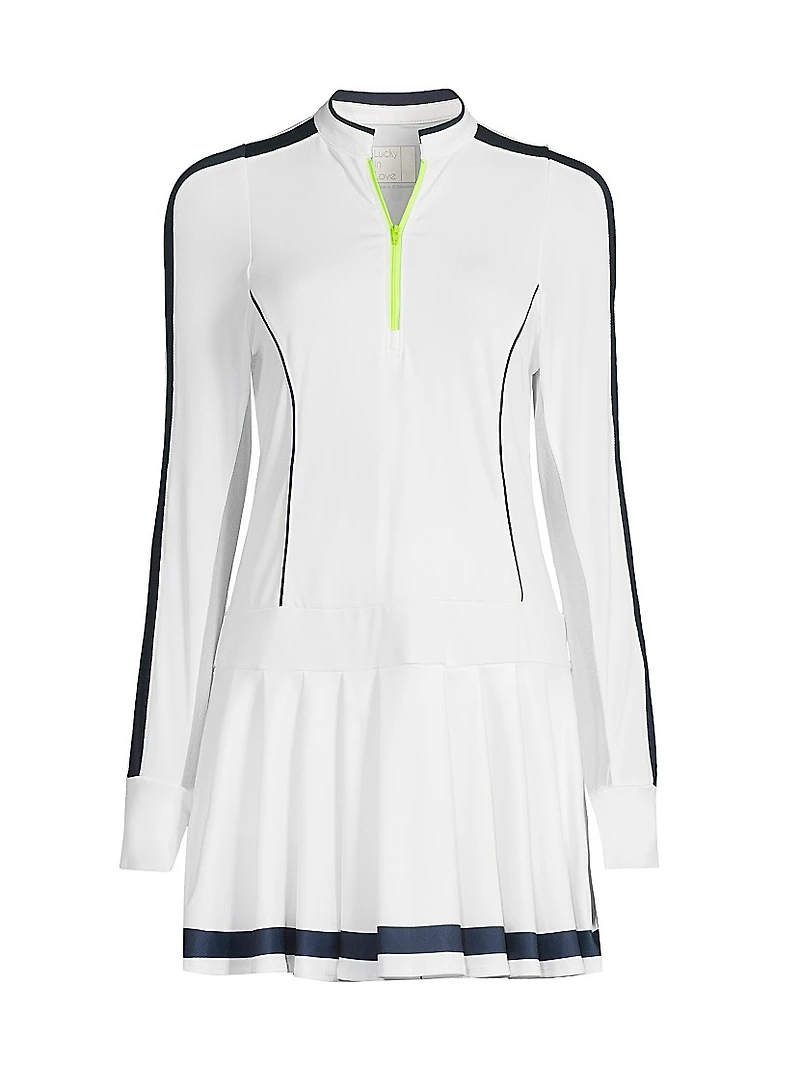 Fast Motion Long-Sleeve Minidress