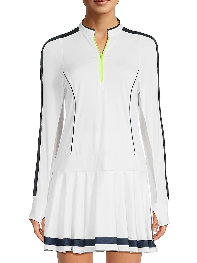 Fast Motion Long-Sleeve Minidress