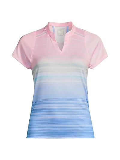 Linen Vision Ruche Short-Sleeve Top