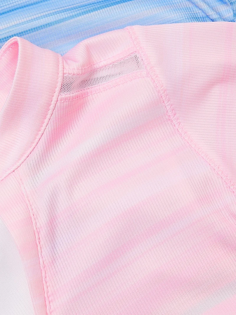 Linen Vision Ruche Short-Sleeve Top