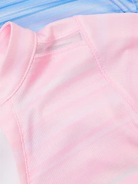 Linen Vision Ruche Short-Sleeve Top