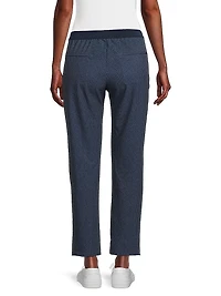 Bouclé Grid Pull-On Pants