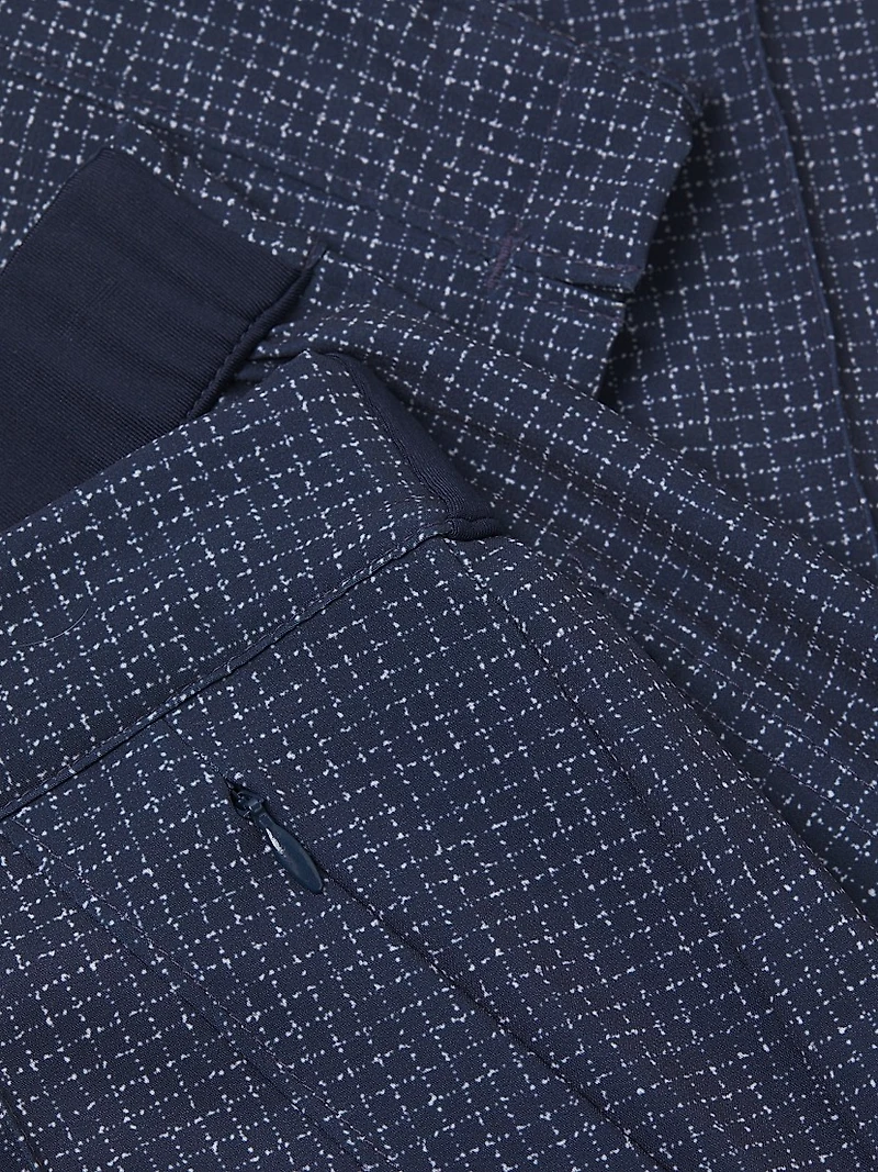 Bouclé Grid Pull-On Pants