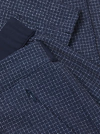 Bouclé Grid Pull-On Pants