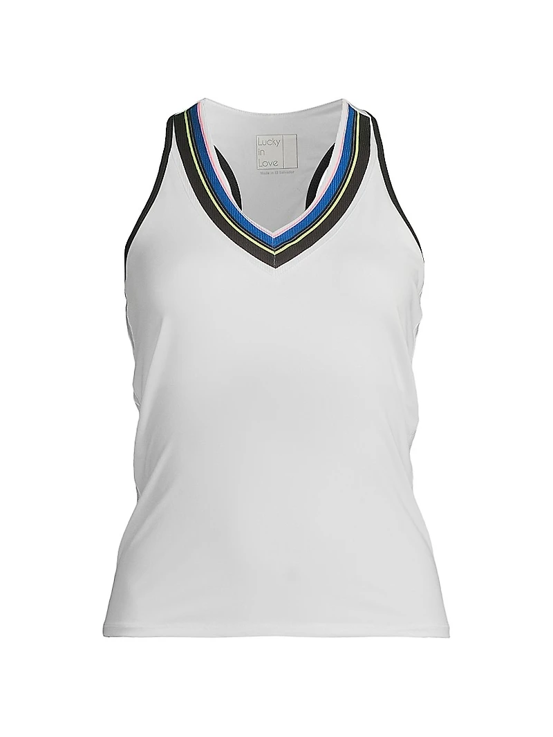 Stripe It Up V-Neck Tank
