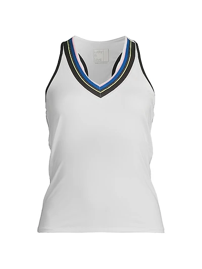 Stripe It Up V-Neck Tank