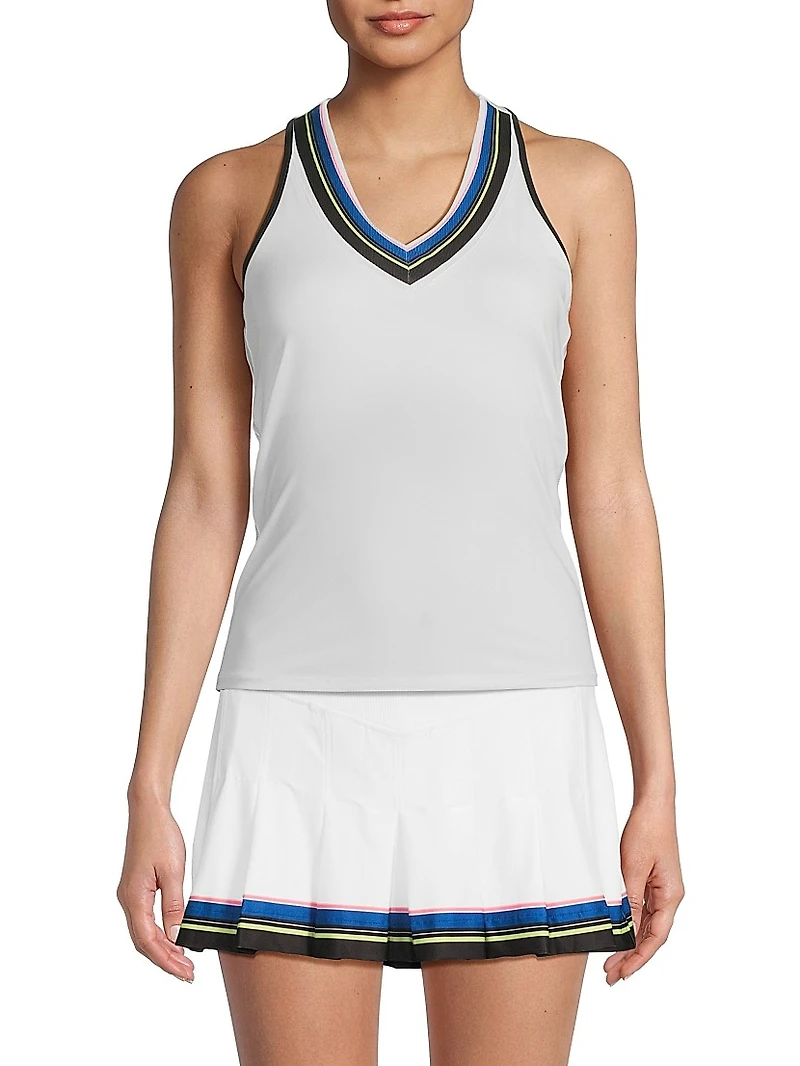 Stripe It Up V-Neck Tank