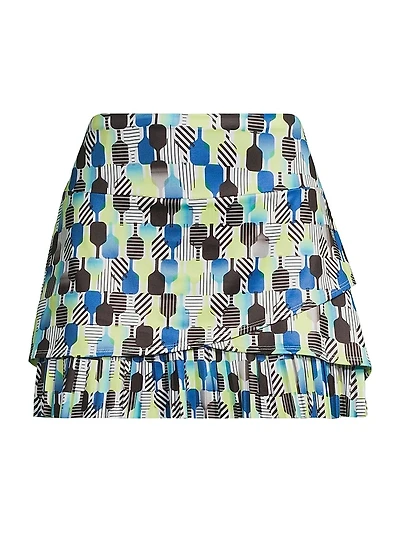 Stripe It Up Standard Fit Pickleball Miniskirt