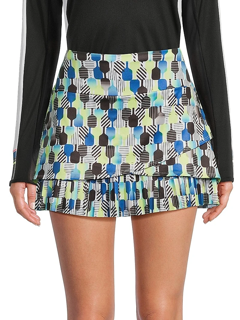Stripe It Up Standard Fit Pickleball Miniskirt