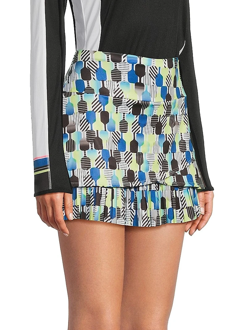Stripe It Up Standard Fit Pickleball Miniskirt