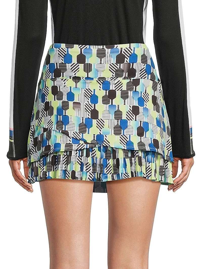 Stripe It Up Standard Fit Pickleball Miniskirt