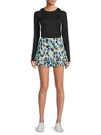 Stripe It Up Standard Fit Pickleball Miniskirt