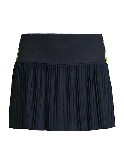 PS I Love You Racer Standard Fit Pleated Miniskirt
