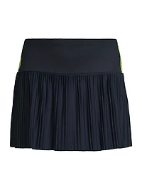 PS I Love You Racer Standard Fit Pleated Miniskirt