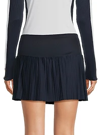 PS I Love You Racer Standard Fit Pleated Miniskirt