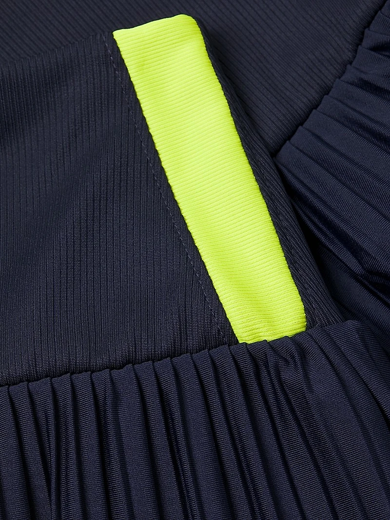 PS I Love You Racer Standard Fit Pleated Miniskirt