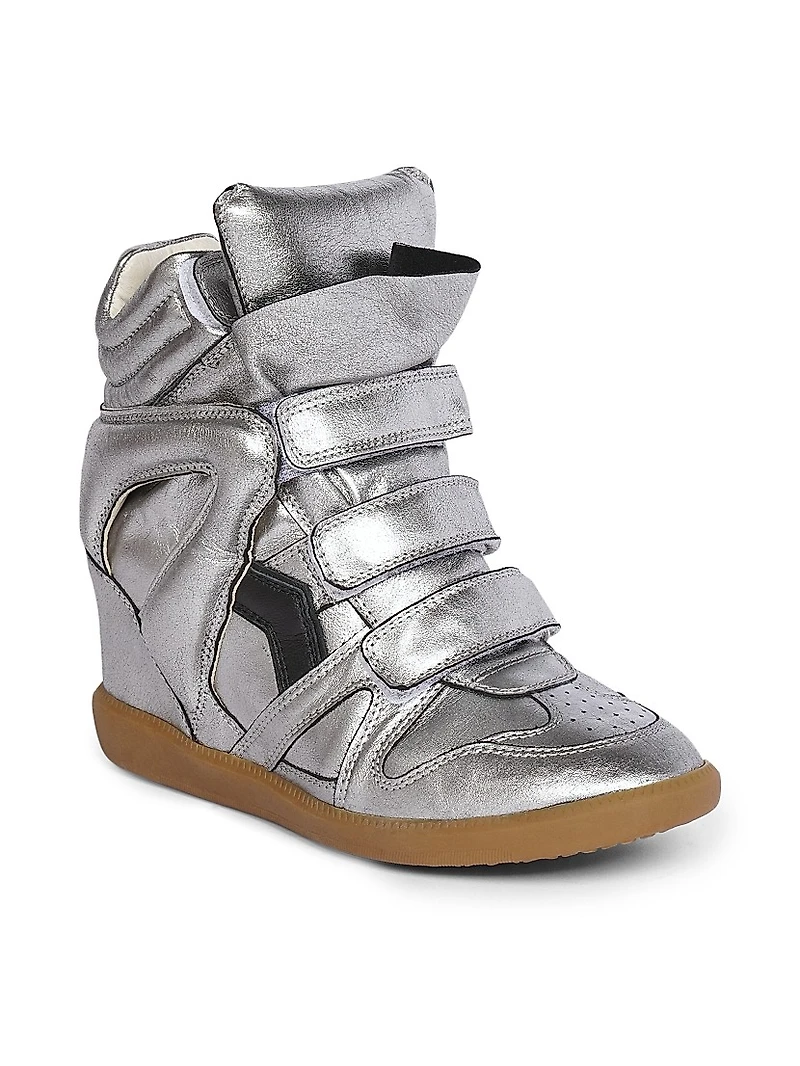 Festive Bekett Leather High-Top Sneakers