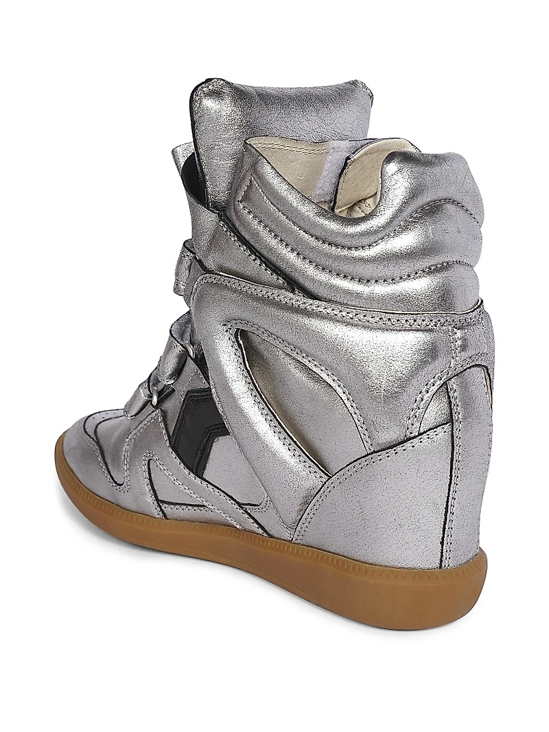Festive Bekett Leather High-Top Sneakers