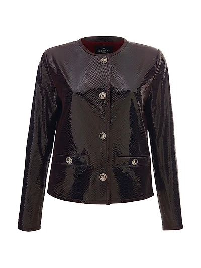 Metis Suede Python Printed Jacket