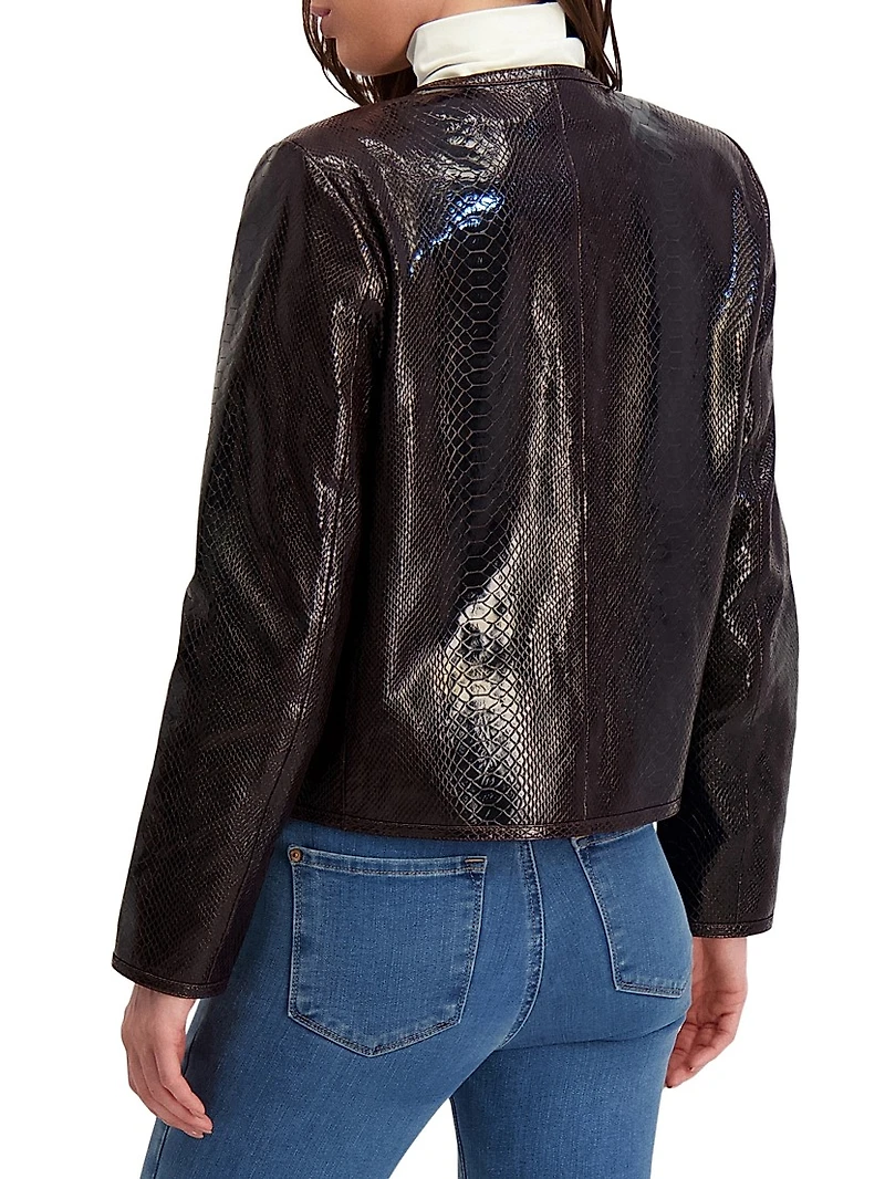 Metis Suede Python Printed Jacket