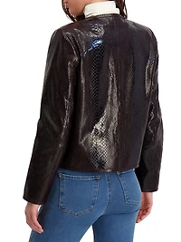 Metis Suede Python Printed Jacket