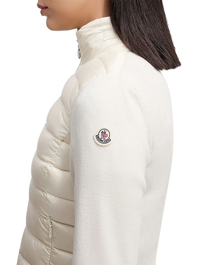 Down-Filled Cardigan Wool