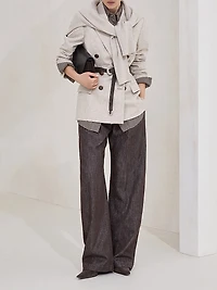 Virgin Wool and Cashmere Twill Flannel Blazer