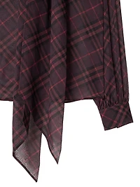 Lina Checked Silk Blouse