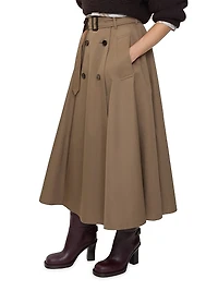 Brenda Double-Breasted Midi-Skirt