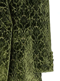 Baroque Velvet Single-Breasted Blazer