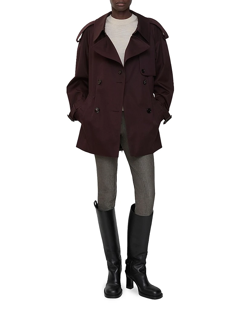 Fitzrovia Gabardine Short Trench Coat