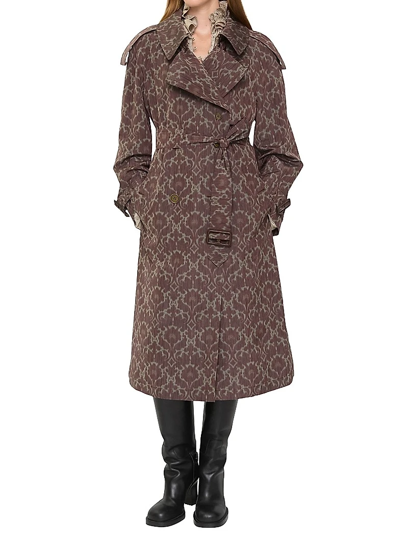 Fitzrovia Printed Belted Trench Coat