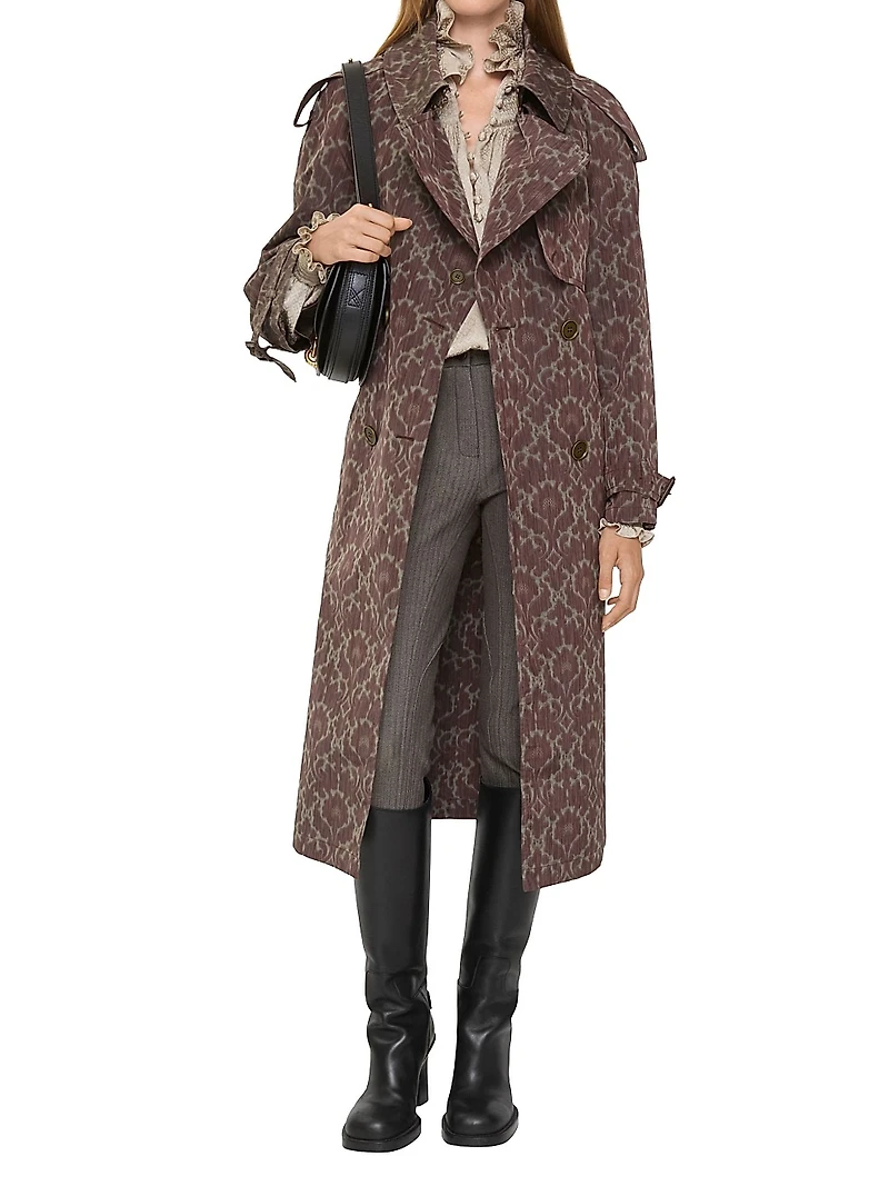 Fitzrovia Printed Belted Trench Coat