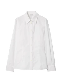 Logo Cotton-Poplin Button-Front Shirt
