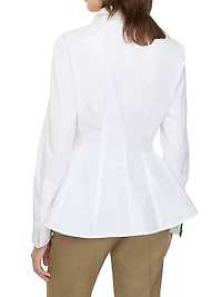 Logo Cotton-Poplin Button-Front Shirt