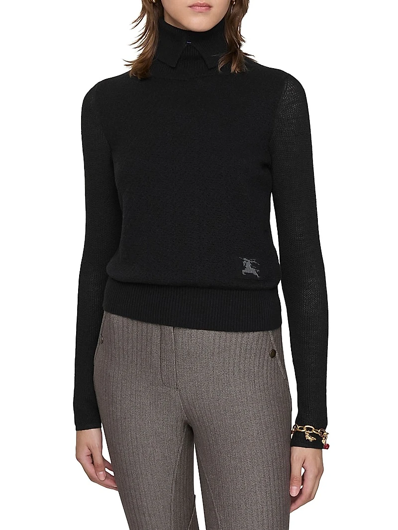 Wool-Blend Turtleneck Sweater