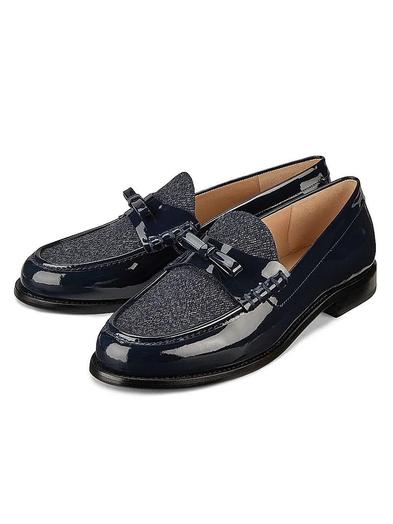Lottie Leather Bow Loafers