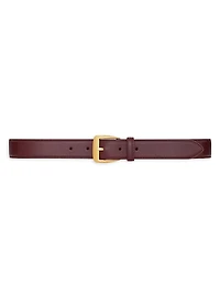 Trapezoid Belt Grained Leather