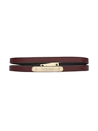 Double-Wrap Bracelet Leather and Metal