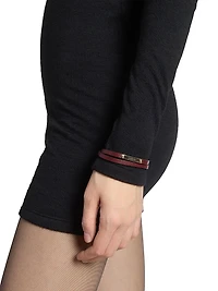 Double-Wrap Bracelet Leather and Metal