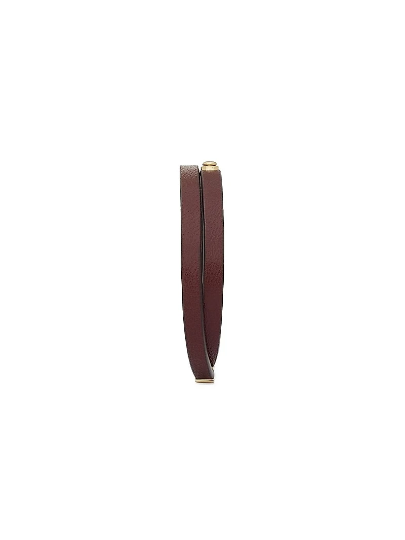 Double-Wrap Bracelet Leather and Metal